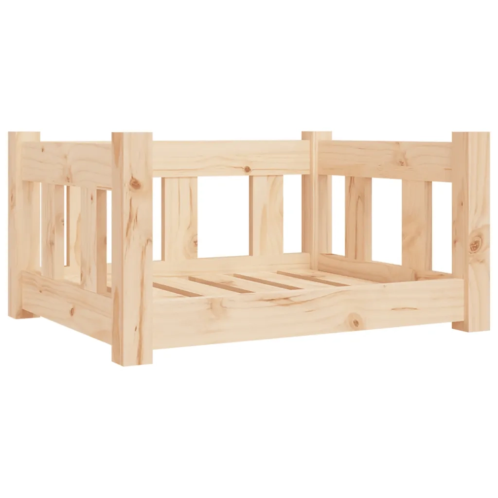 Cuccia per Cani 55,5x45,5x28 cm in Legno Massello di Pinocod mxl 79126