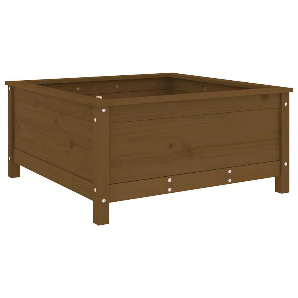 Fioriera da Giardino-Vaso da Esterno Ambra 82,5x82,5x39 cm Legno Massello Pino