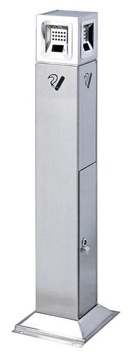 Posacenere a Colonna 30,5x106,3x24,7 cm in Acciaio 3L per Interno Esterno
