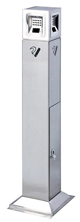 Posacenere a Colonna 30,5x106,3x24,7 cm in Acciaio 3L per Interno Esterno