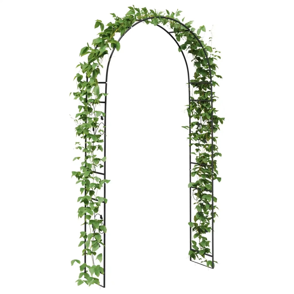 Arco da Giardino Floreale Nero 115 x 37 x 231 cm CFW8466588