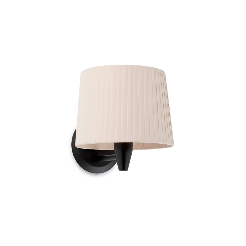 SAMBA Lampada da parete nera/bordata beige