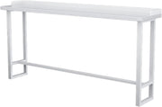 Tavolo Alto da Bar Bianco Tavolo Cucina Tavolino Alto e Stretto da Balcone Salvaspazio per Soggiorno e Sala da Pranzo Bar Ristorante(120x40x105cm)
