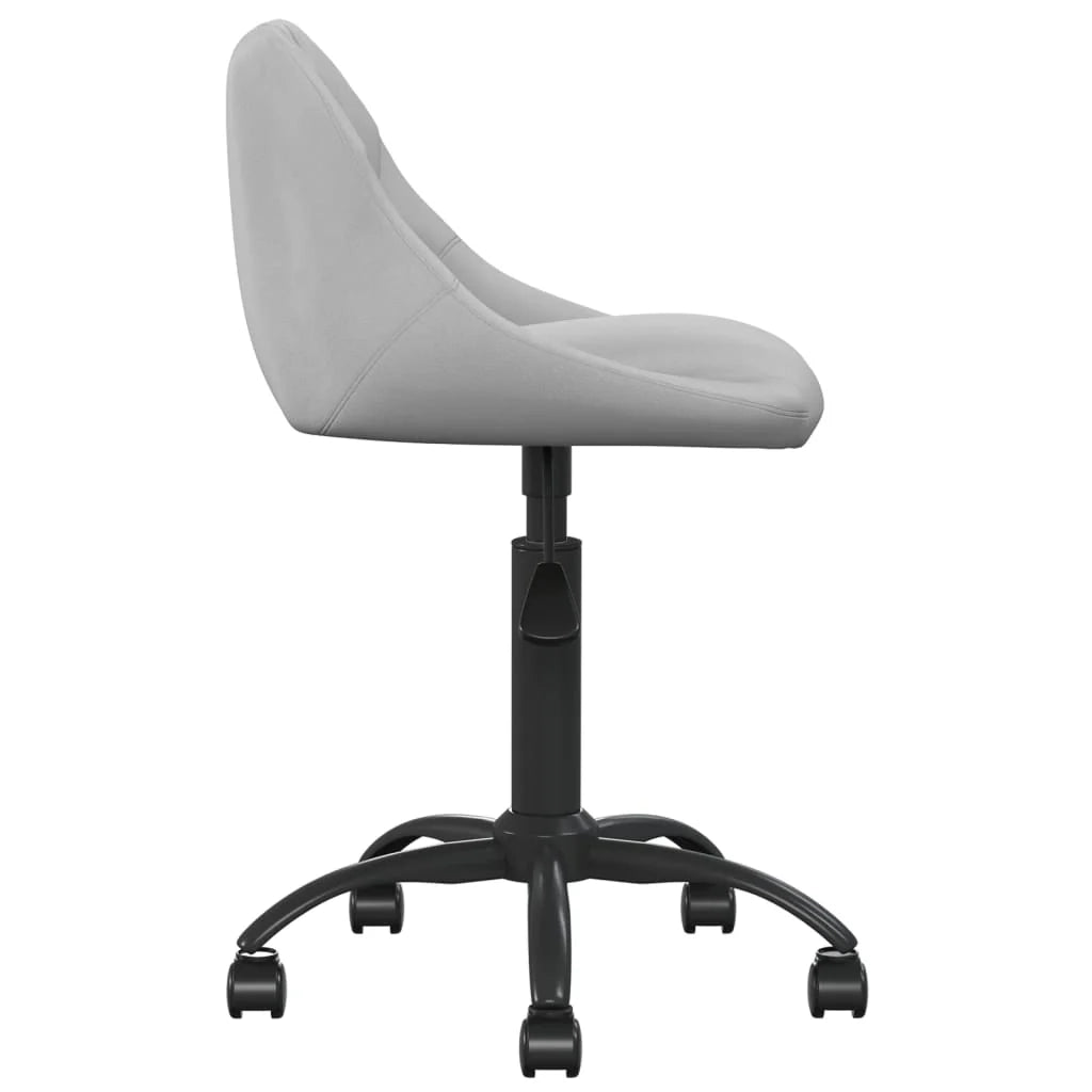 Sedia poltrona sedia da ufficio sedia da computer sedia da studio velluto grigio chiaro 02_0024024