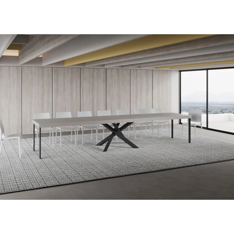 Tavolo allungabile 160/420x90 cm Volantis Premium telaio Antracite - Cashmere
