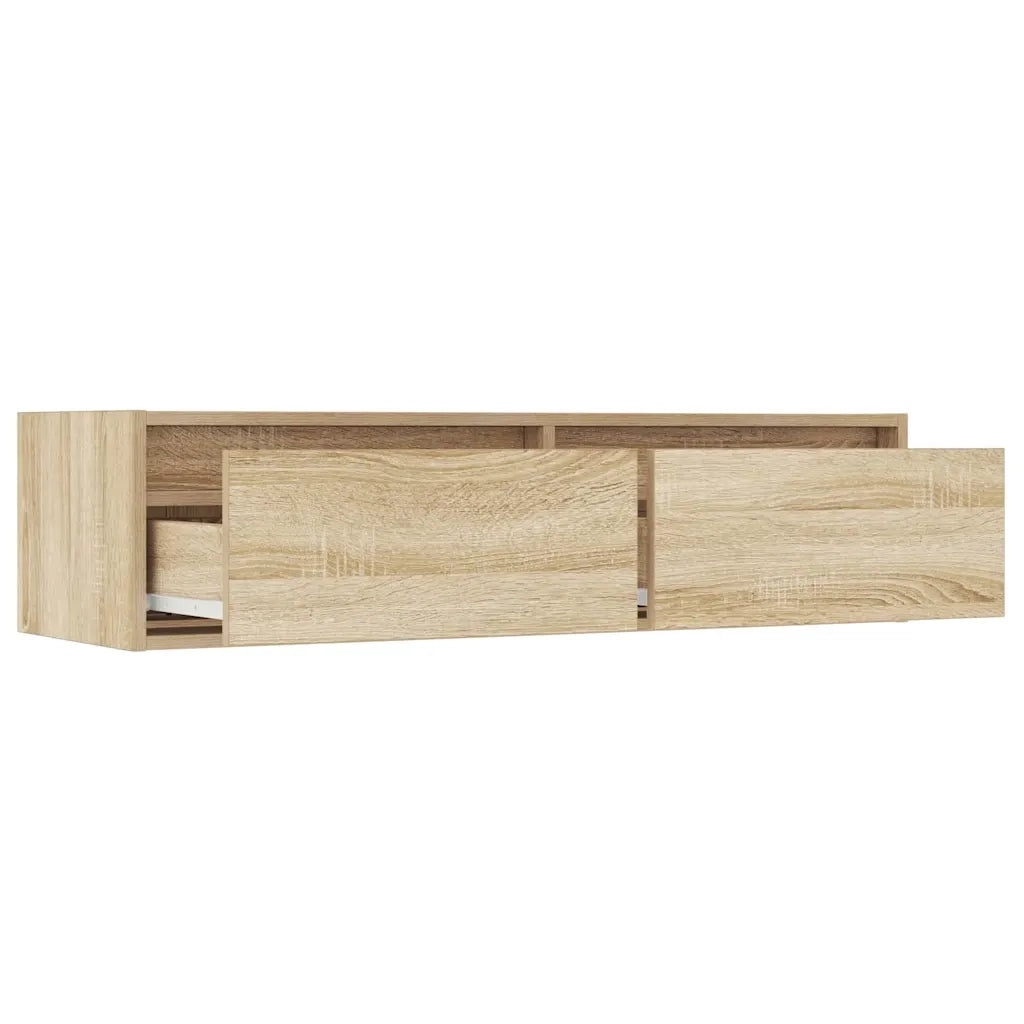 vidaXL Mobile Porta TV con Luci LED Rovere Sonoma 100X35,5x25 cm