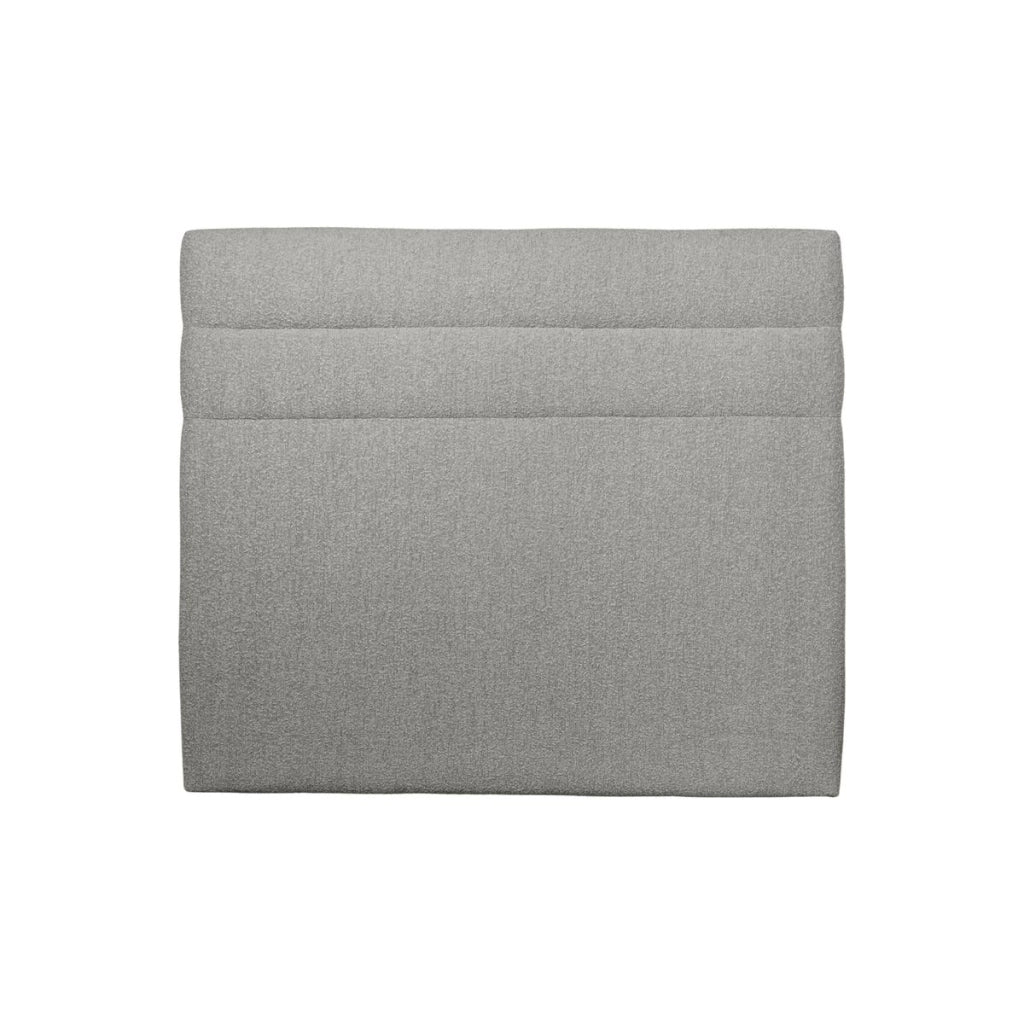 Testiera in tessuto bouclé grigio con linee L135 cm