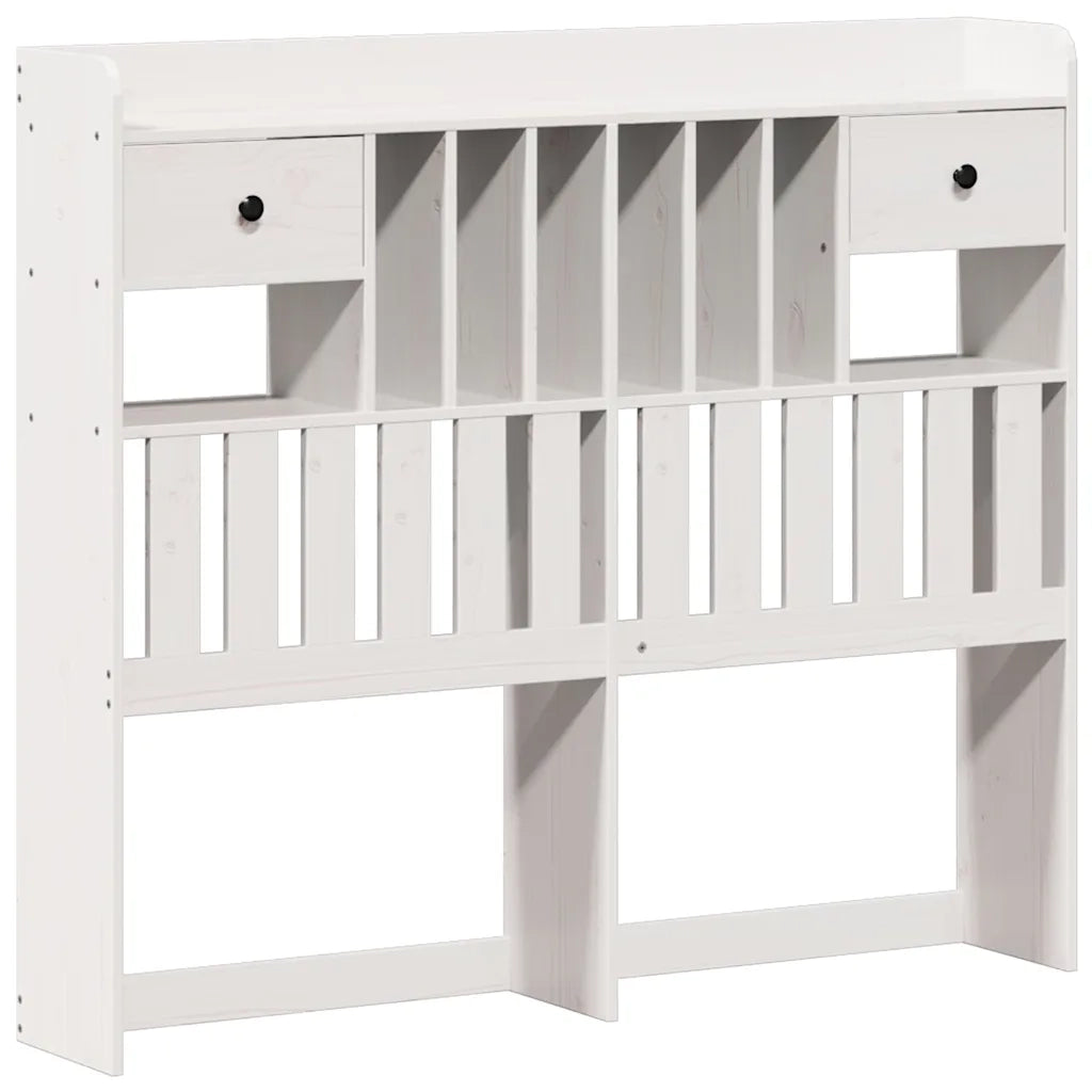 Letto Libreria senza Materasso Bianco 135x190 cm Legno di Pino 3322787