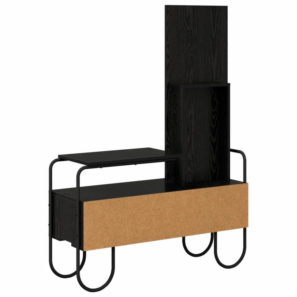 Tavolo da Trucco con cassetto Rovere Nero Legno ingegnerizzato 8007683