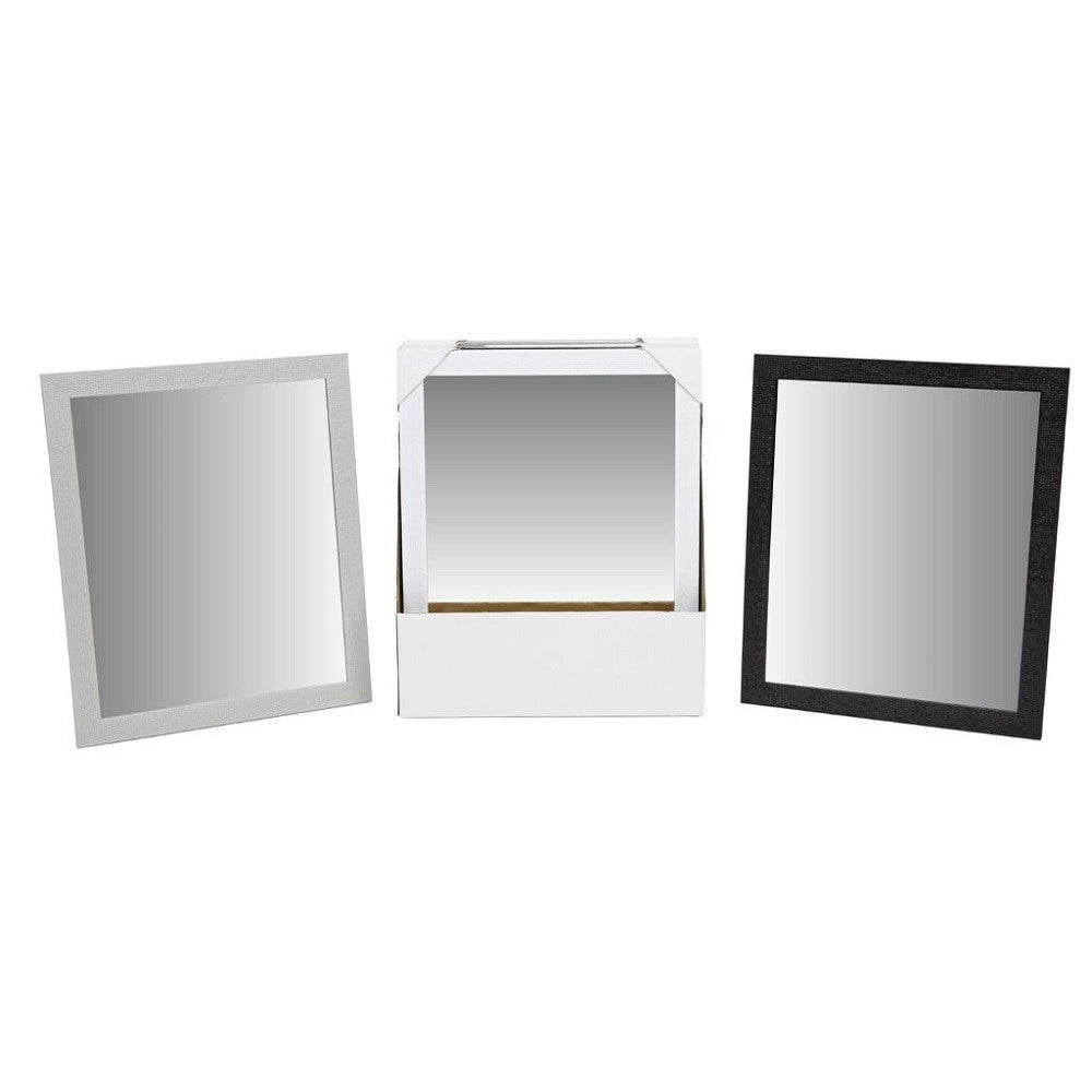 Trade Shop - Specchio Rettangolare Specchiera Con Cornice Decorata In Pvc 40 X 50 Cm 219108 -