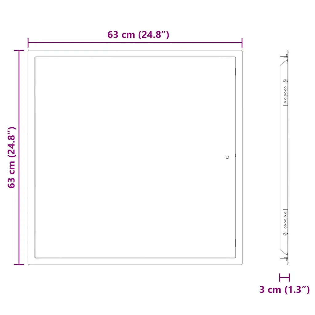 Pannello di Accesso Bianco 63 x 63 x 3 cm Acciaio CFW5797438