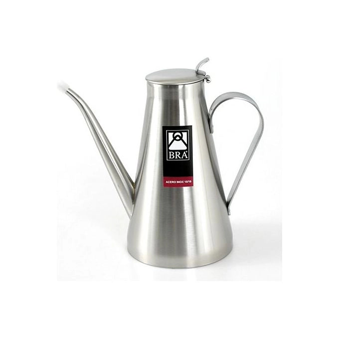 BRA A060504 Profesional Oliera in Acciaio Inox 18-10 Capacita' 1000 ml Sistema Anti Goccia Lavabile in Lavastoviglie colore Argento