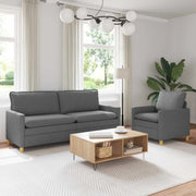 Set di divani 2 pz Grigio Scuro Tessuto 3417102