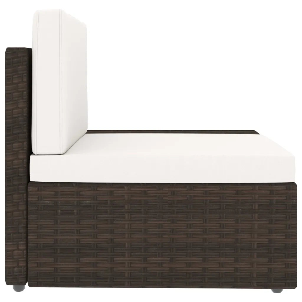 Set Divani da Giardino 4 pz in Polyrattan Marrone cod mxl 39716
