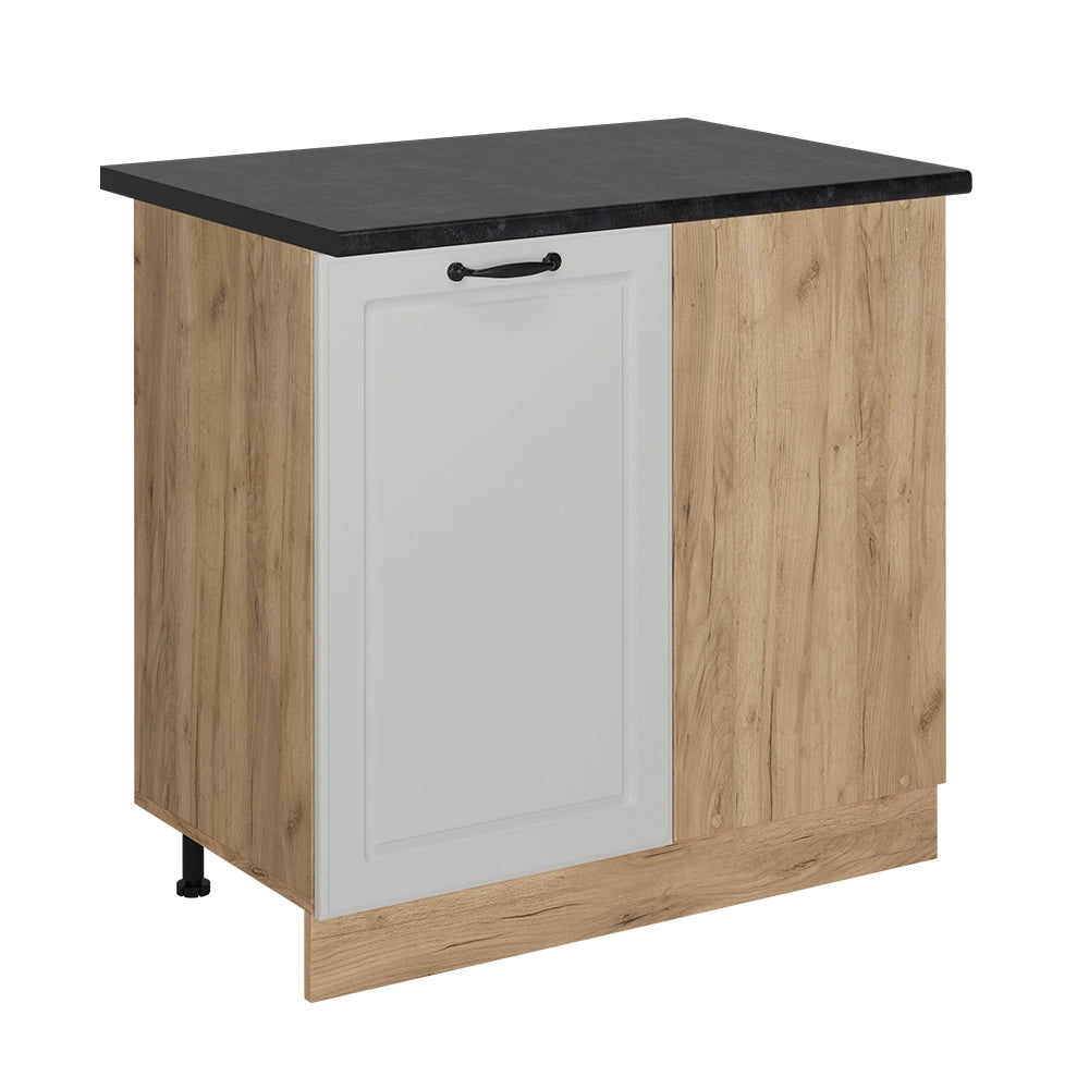 Vicco Mobile ad angolo cucina Bianco casa di campagna 86 cm , PL Antracite