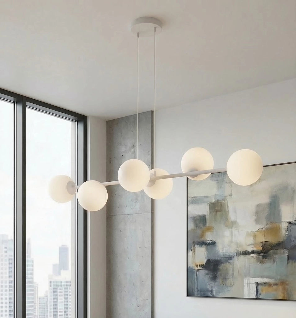 Lampadario sospeso Magnus Emibig 6xE14 grigio bianco