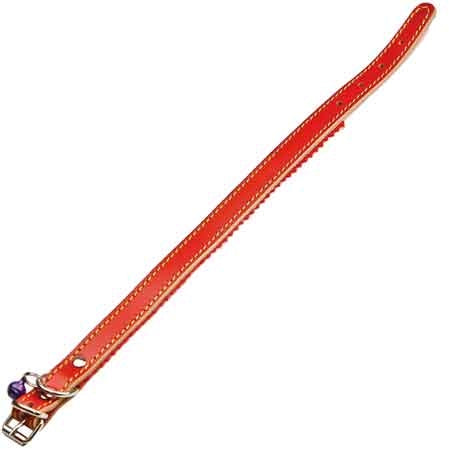 COLLARE PER CANI FODERATO CON CAMPANELLO 12x330 mm