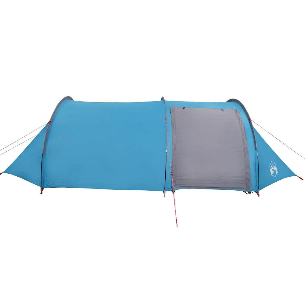 Tenda da Campeggio a Tunnel per 4 Persone-Tenda per Escursionismo Blu Impermeabile 220990