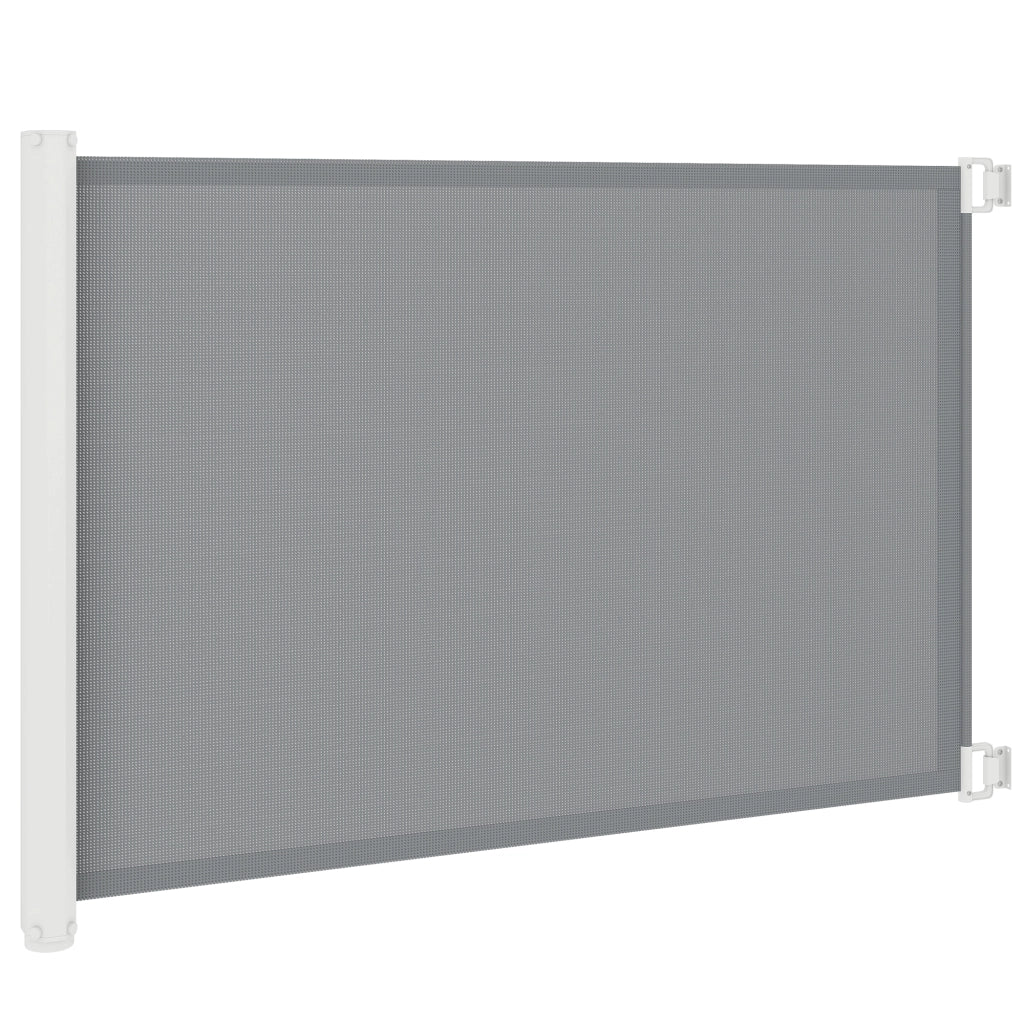 Cancelletto di sicurezza per scale e porte avvolgibile in metallo e plastica grigio pratico e salvaspazio per casa