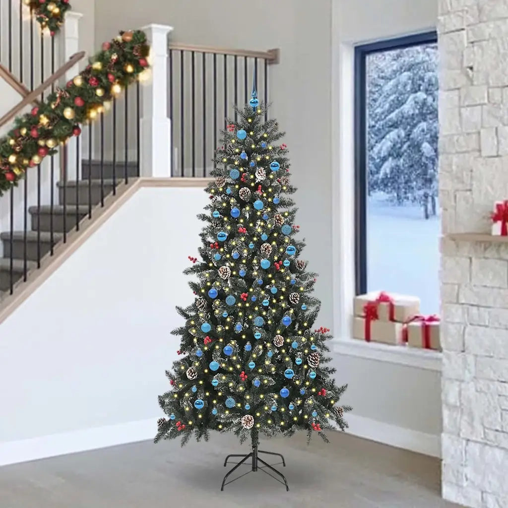 Albero di Natale artificiale con 300 LED Verde 240 cm 3395911