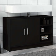 vidaXL Mobile Lavabo Nero 90x29x55 cm in Truciolato