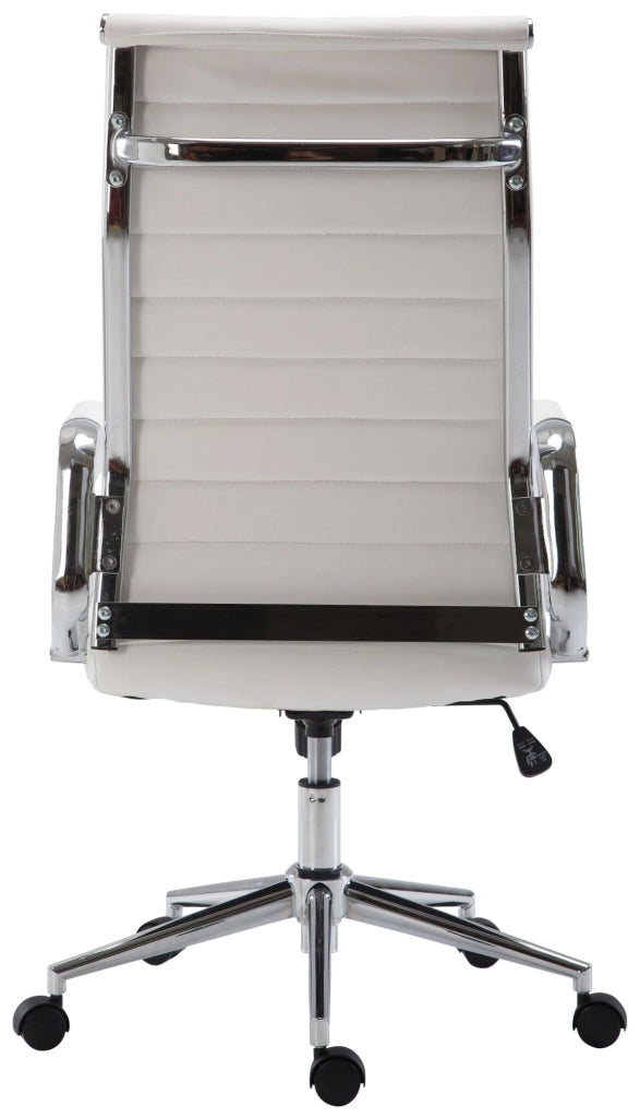 Sedia ufficio Kolumbus in similpelle bianco