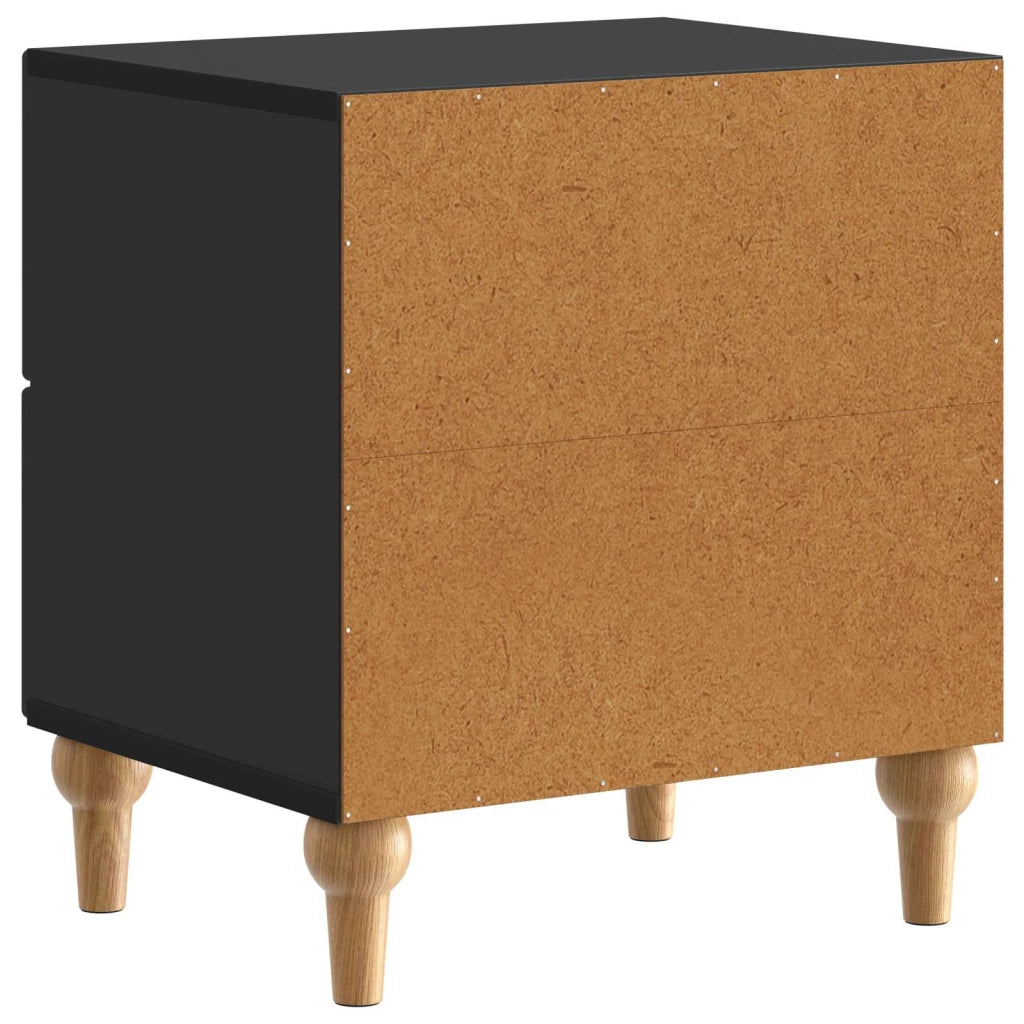 Armadio da Notte con cassetto 2 pcs Nero 43 x 34,5 x 48 cm 894068