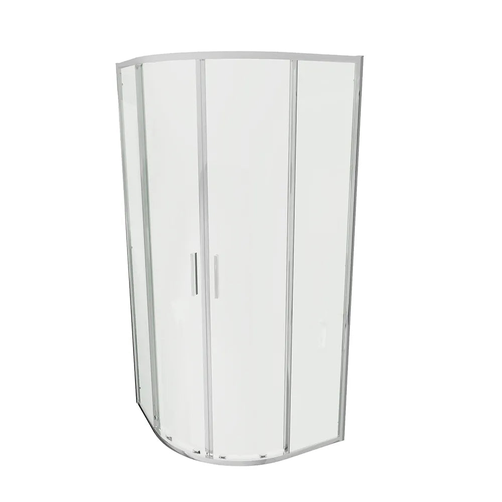 Box doccia semicircolare 75x75cm profili cromati slim vetro 6mm trasparente h190 | Portofino