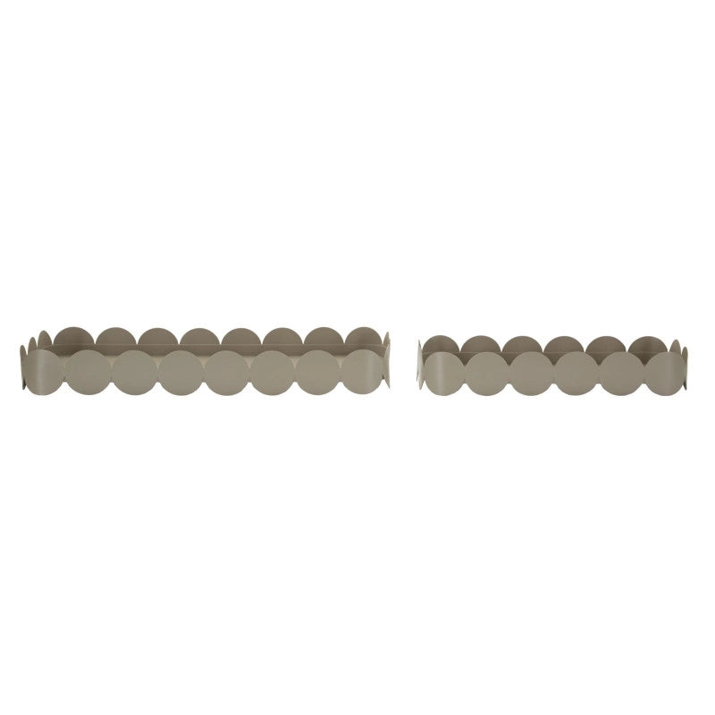 Set Tasche Saturno Rettangolare Tortora Coppia cm 40x16,5x4,5-29x12x4,5