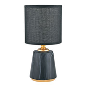 Lampada da tavolo ceramica nero oro, E14 40W Zuma Line