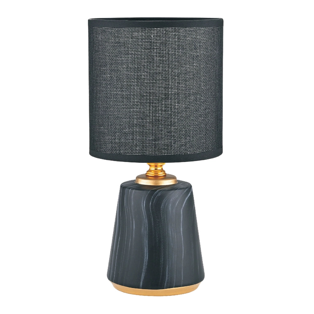 Lampada da tavolo ceramica nero oro, E14 40W Zuma Line