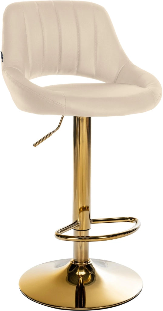 Sgabello da bar Milet in ecopelle oro 2