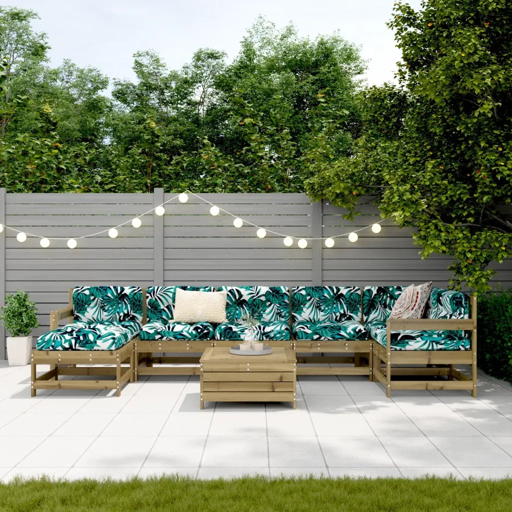Set Divani da Giardino 8 pz in Legno Impregnato di Pino 3250635