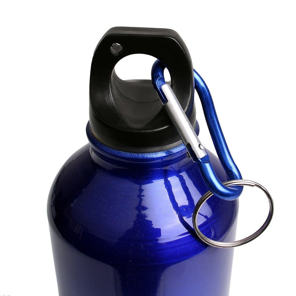 Trade Shop - Borraccia In Alluminio Tappo Ermetico Con Moschettone Da 500 Ml Colorate Xc-2504 -
