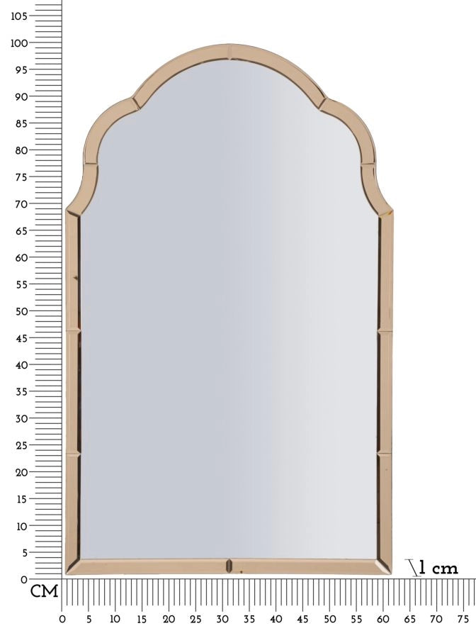 Specchio da Muro Tangeri Rosa 62x1x100 cm in MDF e Vetro e Specchio Rosa