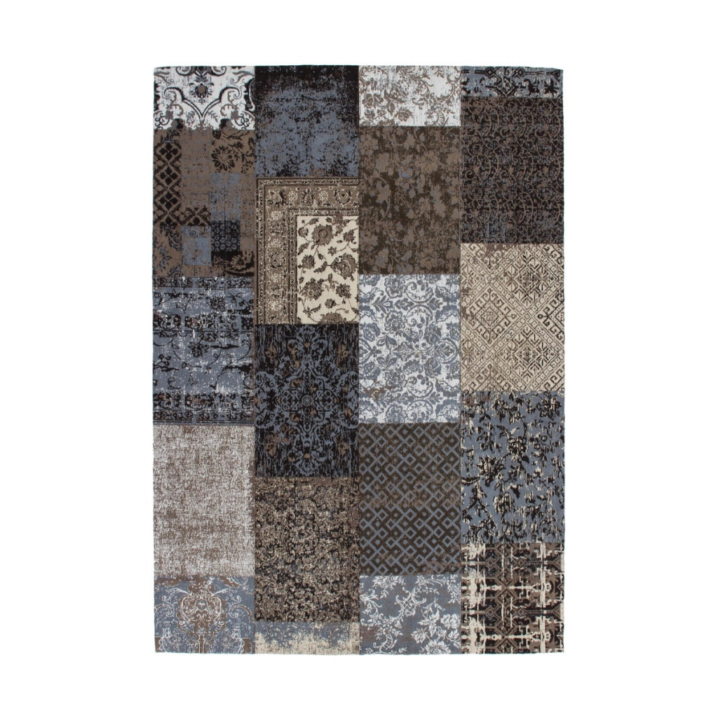 Tappeto Jacquard Retro in Cotone Marrone 80x150 cm