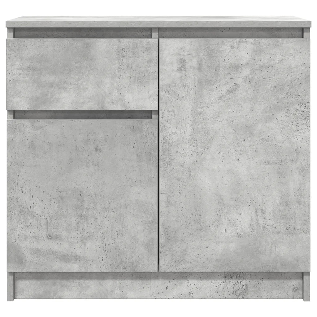 Credenza con Cassetto Grigio Cemento 71x35x65 cm in Truciolato