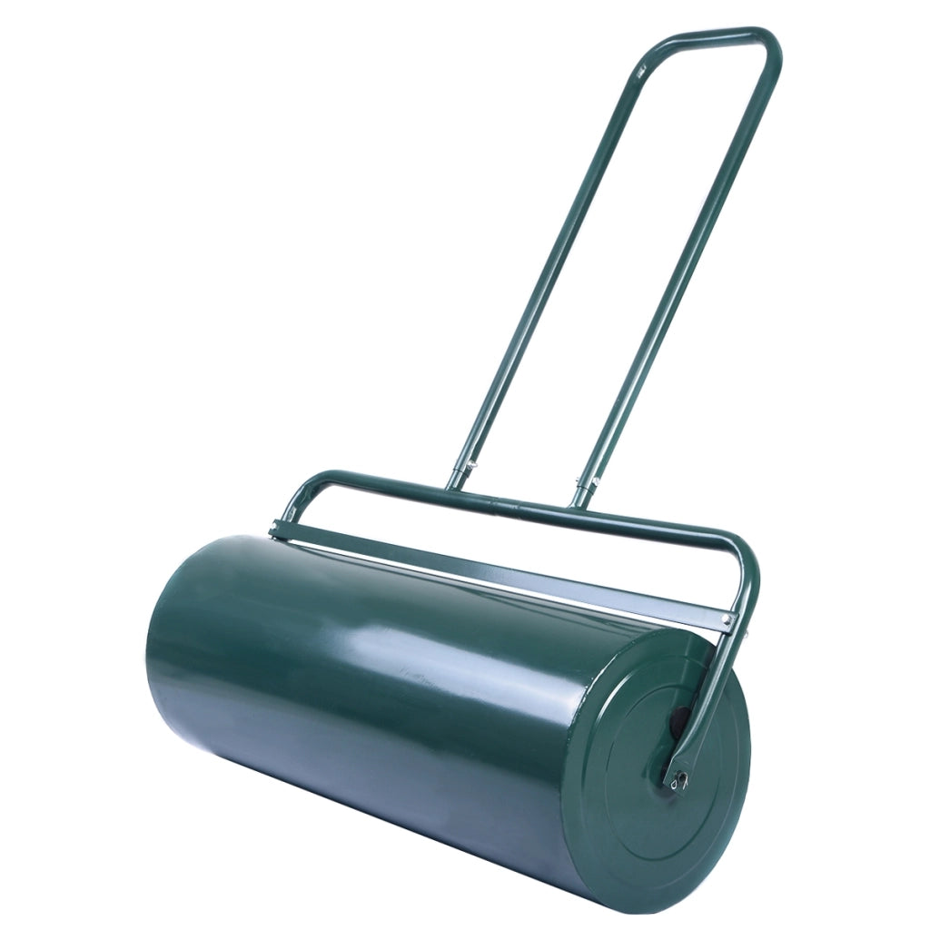Rullo per prato in acciaio riempibile con acqua e sabbia, Rullo per zolle con cilindro resistente Verde