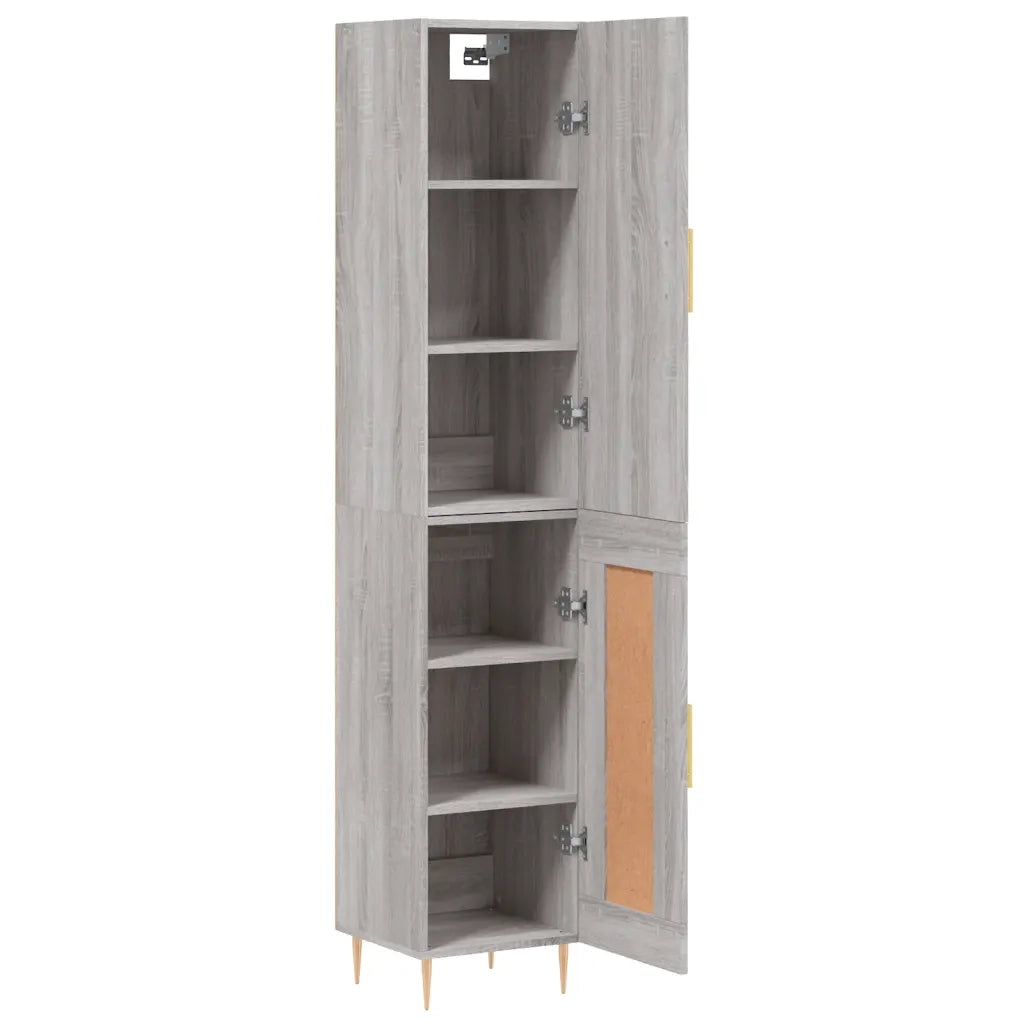 Credenza Grigio Sonoma 34,5x34x180 cm in Legno Multistrato 3199103