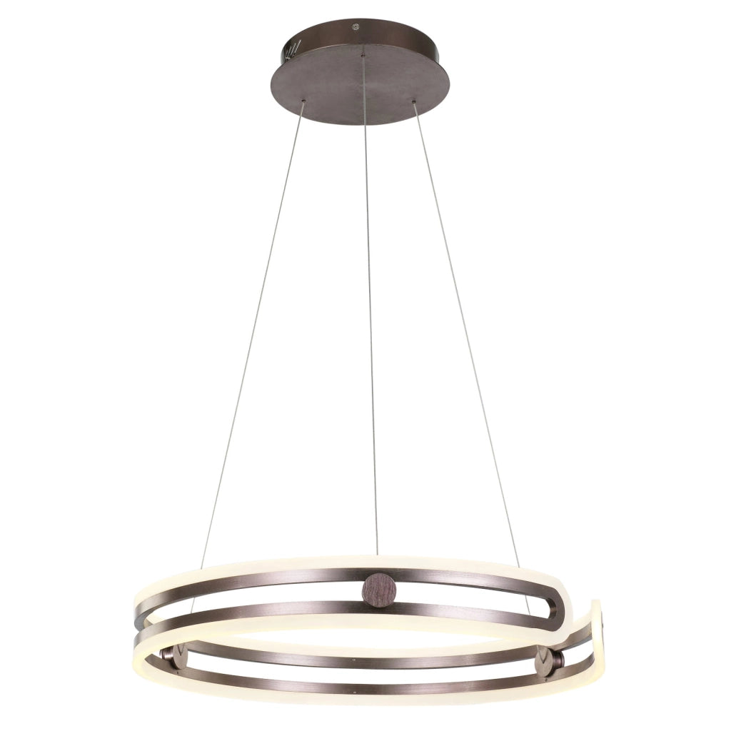 Italux Kiara lampada a sospensione LED Ø60 caffè 80W