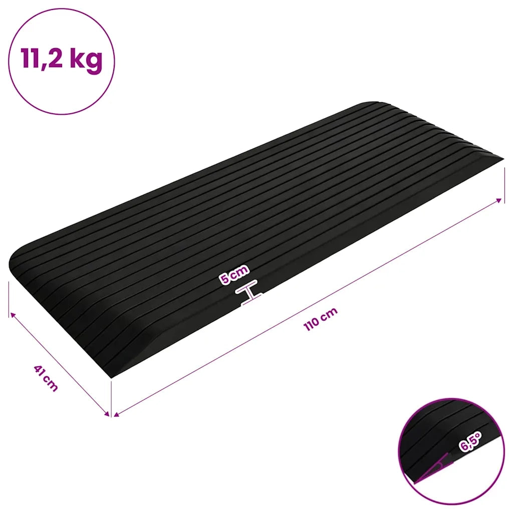 Rampe per Soglia 2 pz 110x41x5 cm in Gomma CFW7045709