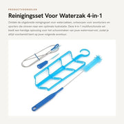 Set di pulizia 4-in-1 - Set di contenitore universale - Pennello flessibile lungo - Pennello grande/piccolo - Appoggio pieghevole - Nylon/PP - Kit di pulizia contenitore