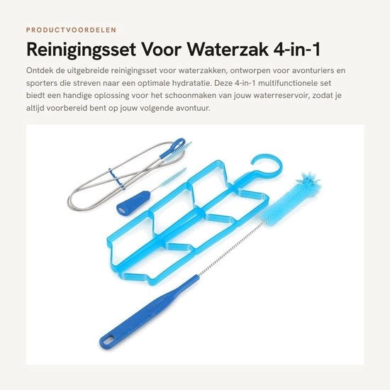 Set di pulizia 4-in-1 - Set di contenitore universale - Pennello flessibile lungo - Pennello grande/piccolo - Appoggio pieghevole - Nylon/PP - Kit di pulizia contenitore