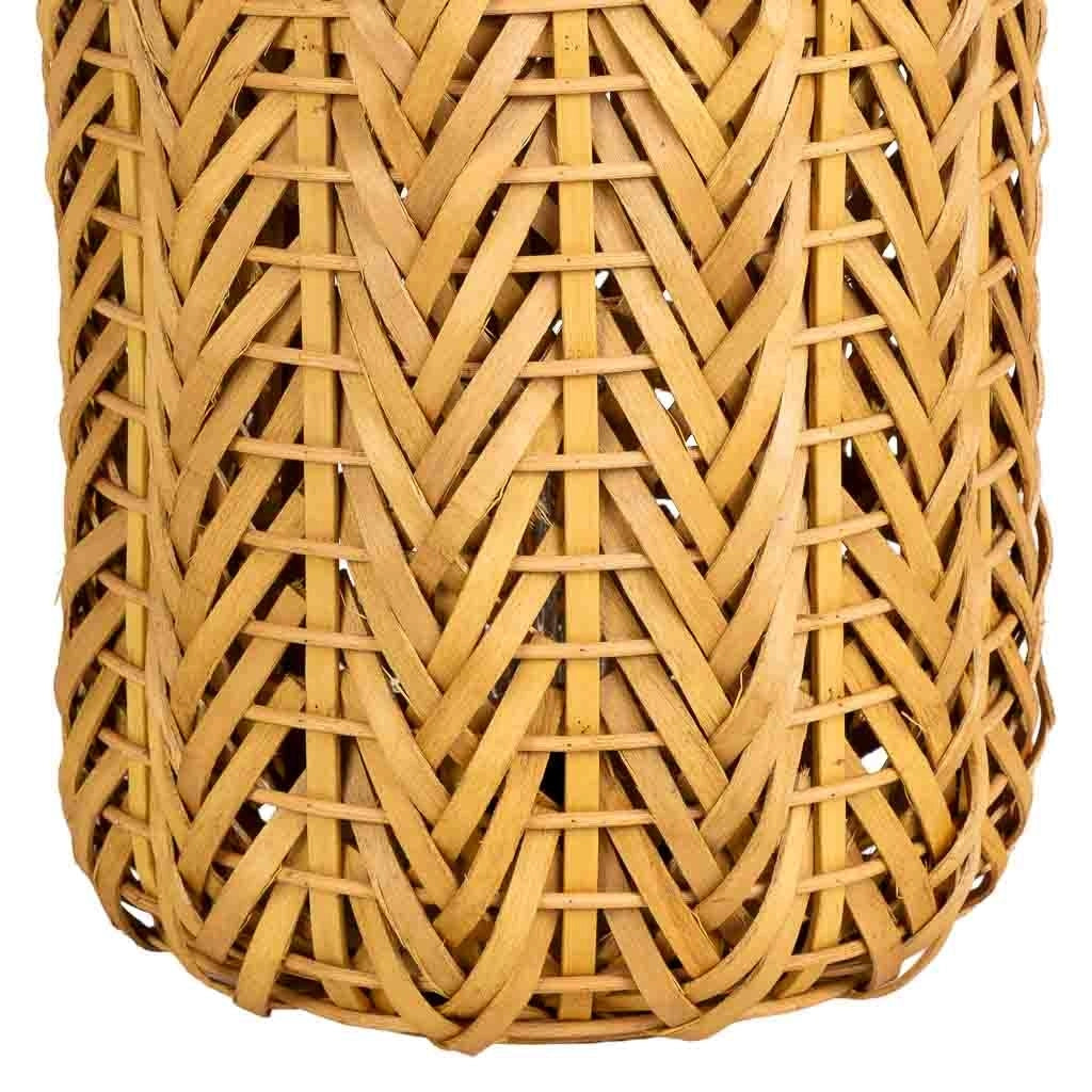 Lanterna in legno marrone con luce a batteria, D28x40h cm