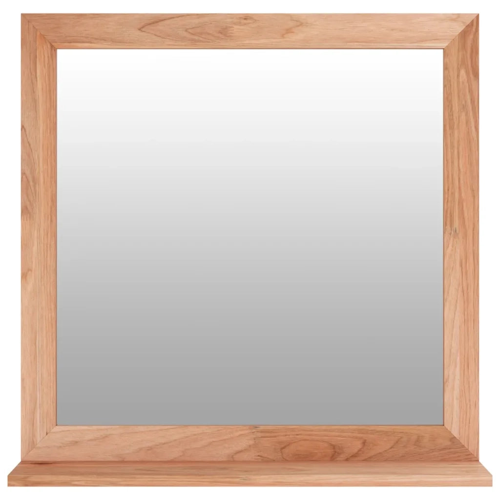 Specchio da Parete | Specchio decorativo 55x55 cm in Legno Massello di Noce