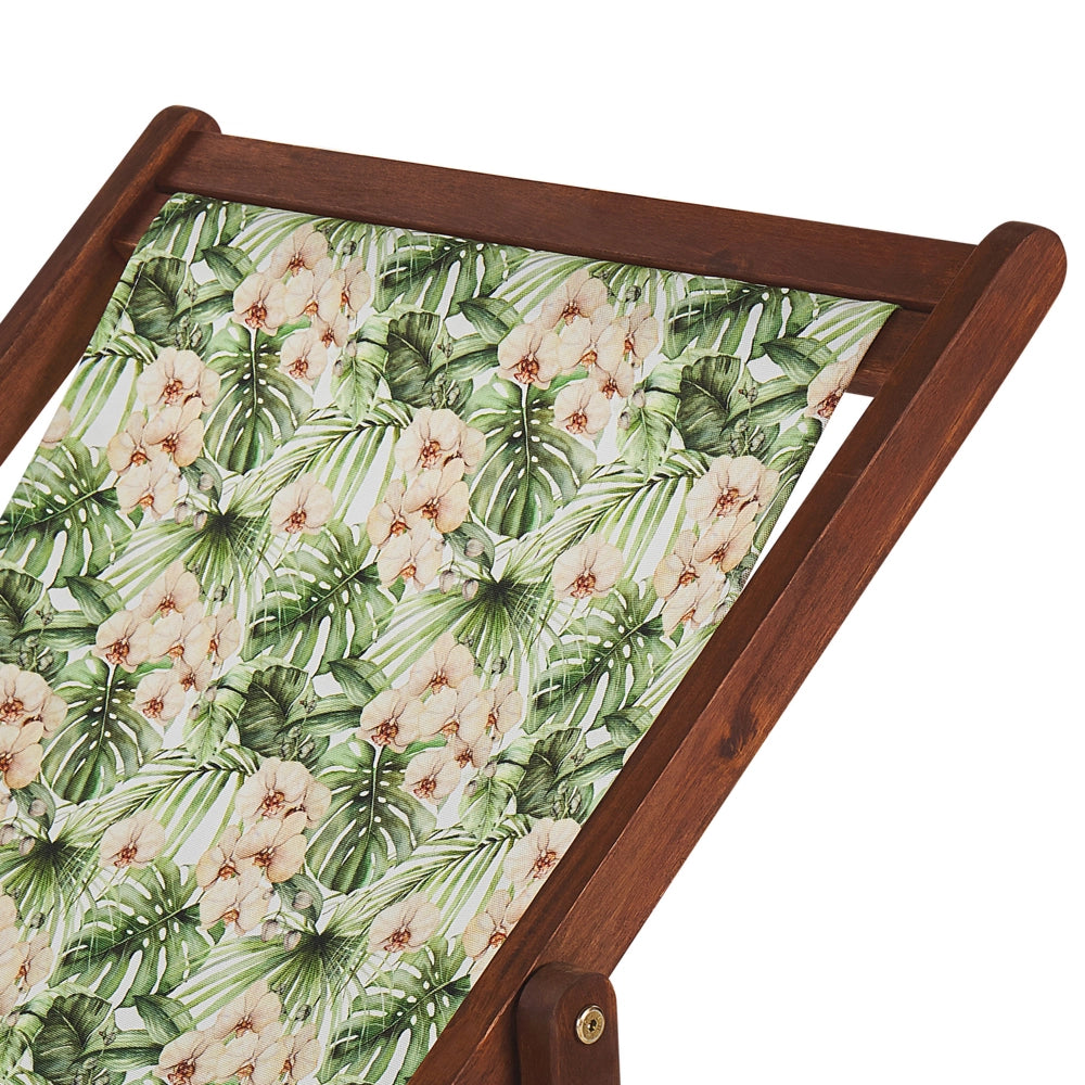 Set di 2 Teli Sostitutivi per sdraio fantasie foglie e fiori rosa Multicolore