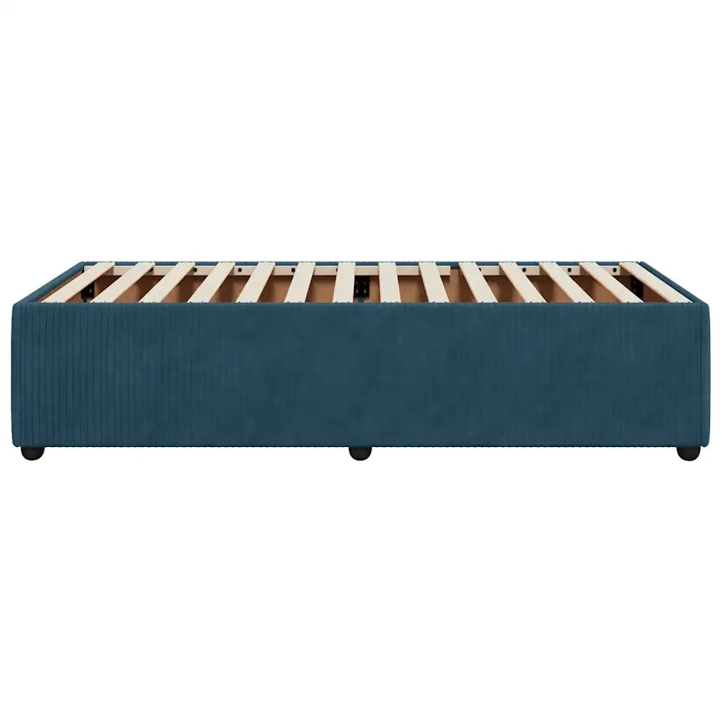 Letto singolo | Letto per adulti | Giroletto Blu 100x200 cm in Velluto