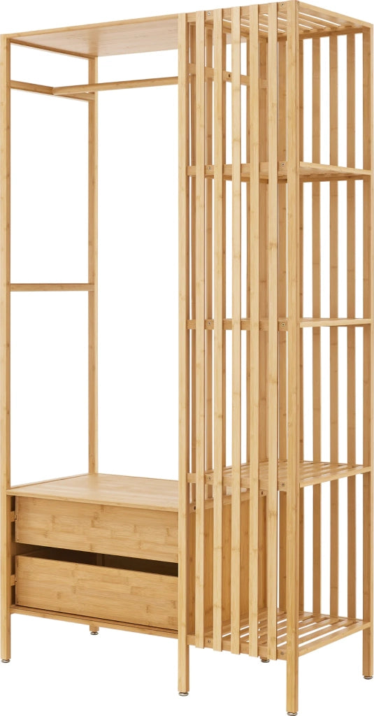 Appendiabiti da ingresso di design 185 x 100 x 45 cm bambù naturale 03_0010388