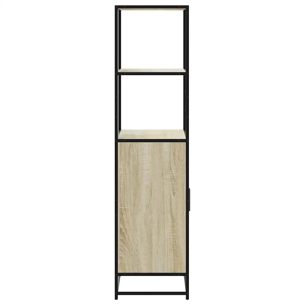 Credenza Rovere Sonoma 68x35x139 cm Legno Multistrato Metallo
