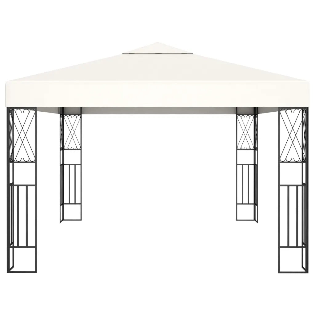 Gazebo con Stringa di Luci LED 3x4 m in Tessuto Crema cod mxl 66257
